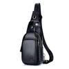 Genuine Leather Crossbody Chest Bag Men's Retro Top-grain Cowhide Men's Front Shoulder Bag