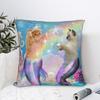Cat Mermaid Frutiger Aero Pillowcase Polyester Cushion Cover Gift Throw Pillow Case Cover Home Zipper 45X45cm