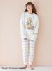 Gelato Pique Sesame Street Motif JQD Pullover Long Pants Set White & (PWNT245058) Women's