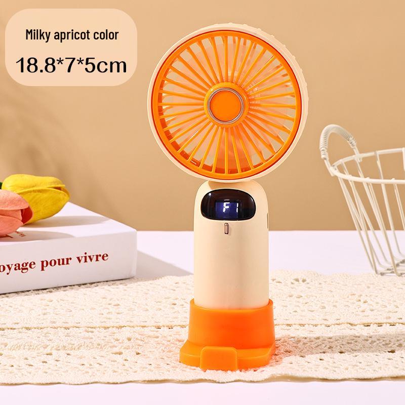 

Cartoon Mini USB Handheld Fan: Cute, Portable, and Rechargeable Desktop Fan 14.5*7.3cm миндальный/кремовый