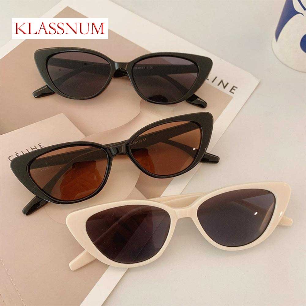Retro luxurious Cat Eye Sunglasses Women Small Frame Sun Protection Sun Glasses 90s Glasses UV400 Shades Women Summer Eyewear