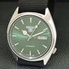 Seiko 5 AUTOMATIC VINTAGE 6309A JAPAN MENS GREEN COLOR DIAL WATCH A701245-5 R206a-a701245