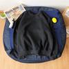 2023 Unisex Autumn/Winter Thick Velvet Solid Color Loose Hoodie - Trendy Round Neck