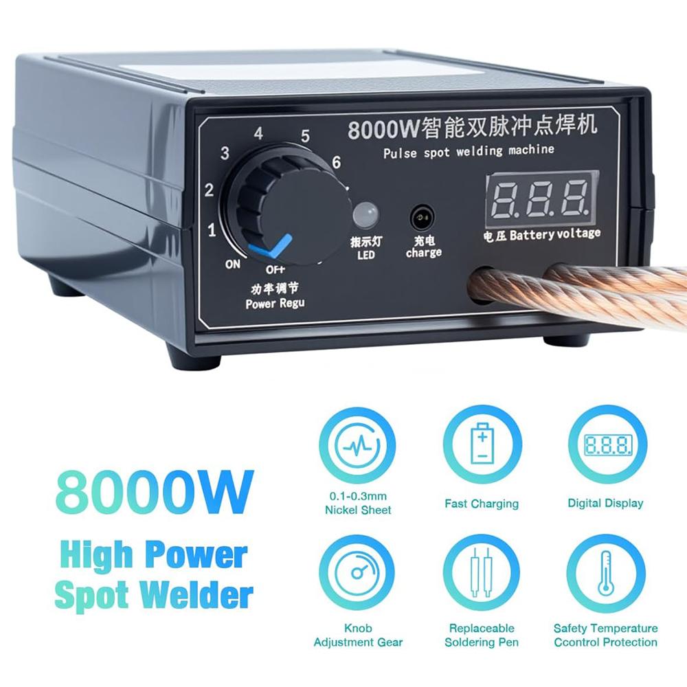 8111W Handheld Battery Spot Welder, Portable DIY Welding Machine, High-Power Spot Welder for 18611 Li-ion Battery