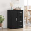Sideboard in Black Oak Look 59 x 39 x 80 cm Particleboard