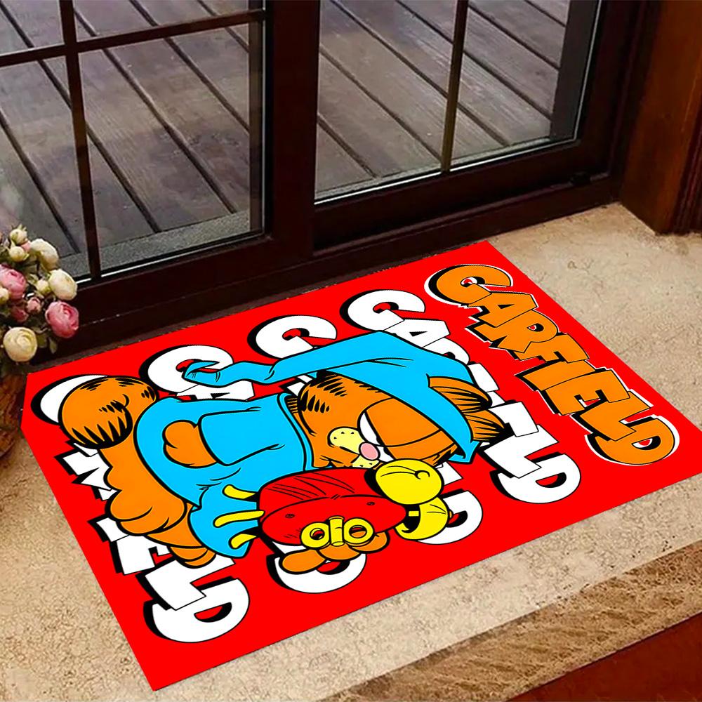 Tappeti Antiscivolo a Tema 'L'Avventura Accogliente di Garfield' - Arredamento per la Casa in Poliestere, Adatti per Camere da Letto, Soggiorni, Ingressi, Studi e Decorazioni