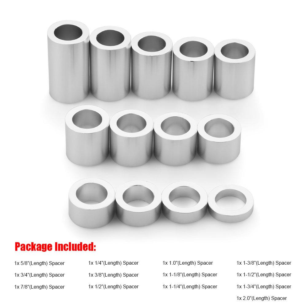 13-Piece Harley Motorcycle Bobber Wheel Spacer Set, 3/4" Axle, 1-1/8" Outer Diameter