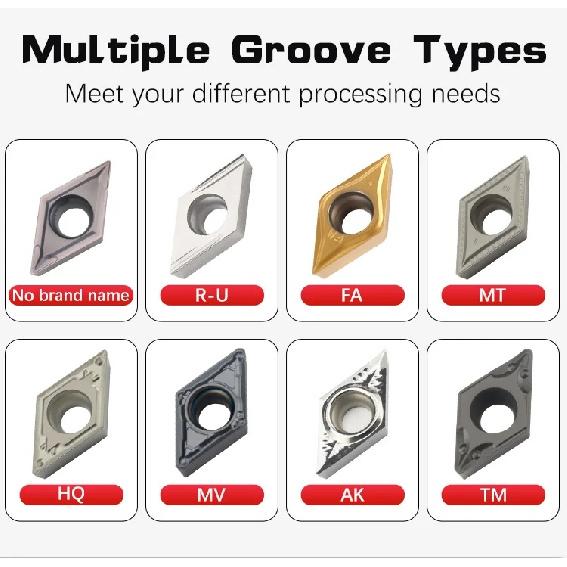 10pcs DCMT11 Carbide Insert DCMT11T304 DCMT11T308 External Turning Tool Diamond DCMT CNC Blade Cutter Lathe For SDJCR/L