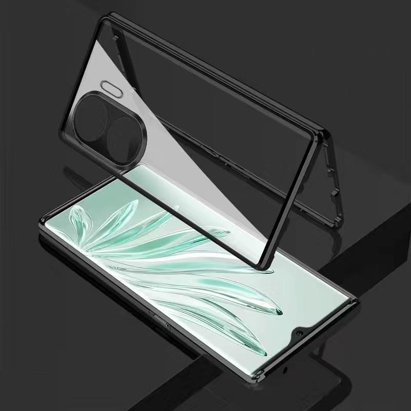 360 Full Case For Huawei Nova 12 SE Case Double Sided Magnetic Adsorption Metal Tempering Glass Protect Cover Nova 11SE Bumper