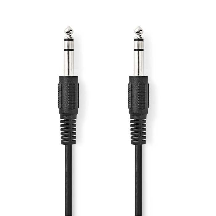 Câble audio stéréo Nedis CAGL23000BK20 2.00 m - Noir - Plaqué nickel