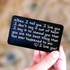 Tarjeta de billetera grabada I Love You - Inserción de billetera - Regalo de novio Regalo de aniversario de regalo de marido