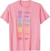 Chakra Affirmationen Ich Weiß Ich Sehe Ich Spreche Yoga Meditation Grafik T-Shirt Weiche Baumwolle Lässiges Oberteil
