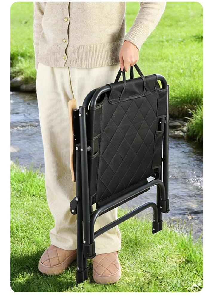 Premium Quilted Kermit Chair Set: Portable Outdoor Folding Chair with Backrest & Table for Camping, Beach, or Picnics