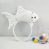 Students Taking Photo Hairband Stuffed Fish Shape Hair Hoop for Halloween