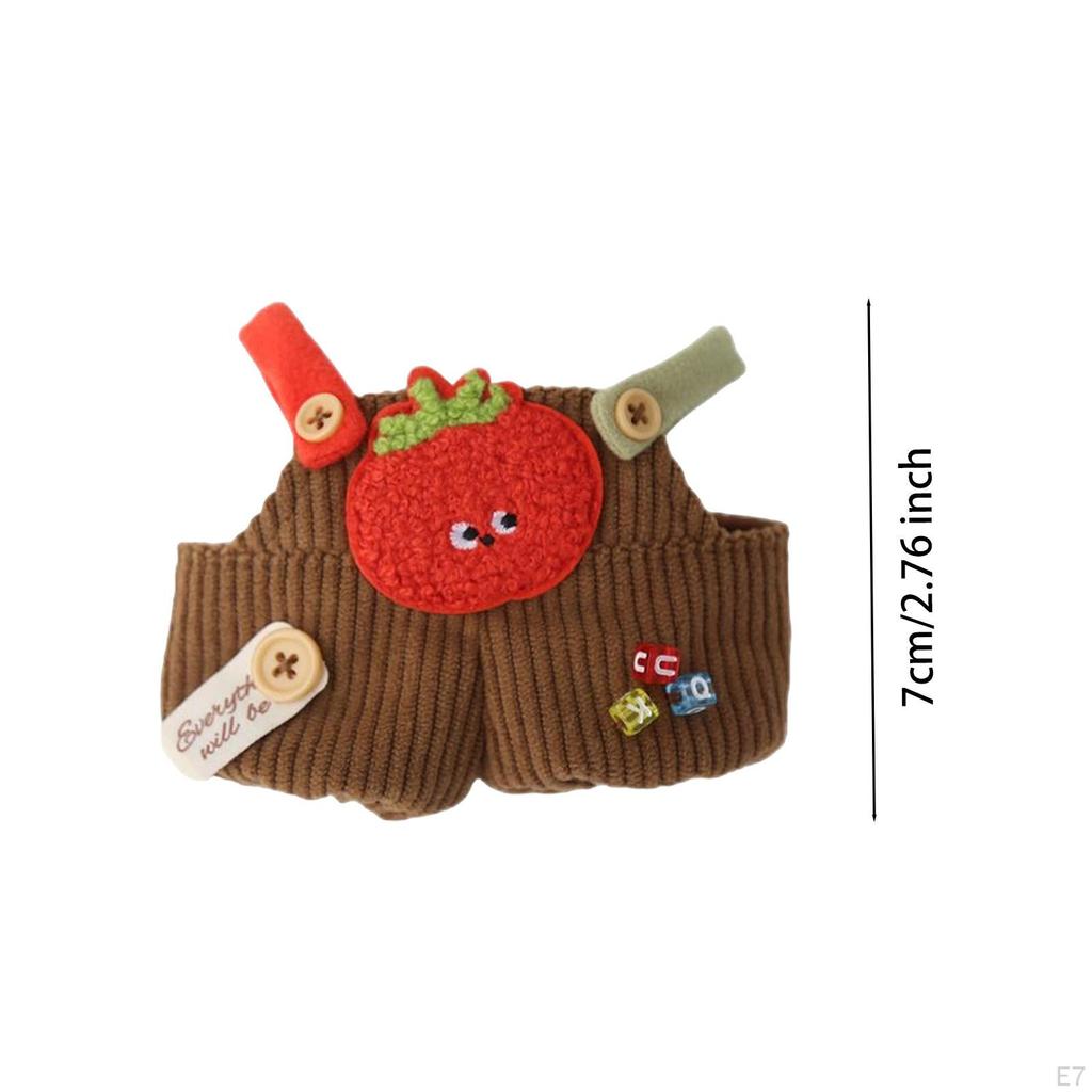 Plush Doll Jumpsuit Cotton Clothes DIY Accessories Dress Up Adorable Outfit