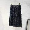 Super Dazzling Colorful Tassel Sequin High Waisted Wrapped Hip Skirt, Half Skirt, Colorful Beaded Slim Fit Skirt for Women