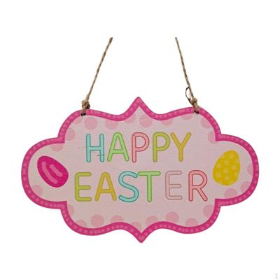 Cartello da Appendere alla Porta di Pasqua, Decorazione da Parete Rustica in Legno per Interno ed Esterno