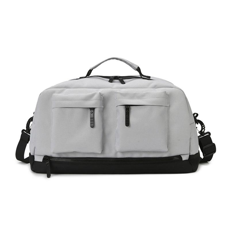 

Dry and wet separation travel bag Women s hand-held large-capacity multi-pocket storage luggage bag Yoga sports fitness bag серый