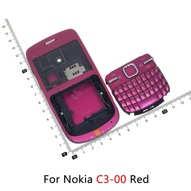 For Nokia 6300 C3 C3-00 C5 C5-00 6303 Battery Back Cover Front Keyboard Housing Case