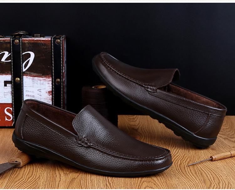 Men's Large Size Leather Loafers - Formal & Casual Versatile Moccasins