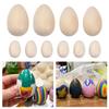6Pcs Wooden Simulated Egg Creative DIY Graffiti Painted Wooden Easter Eggs Happy Easter Decorations Painted Bird Pigeon Eggs DIY