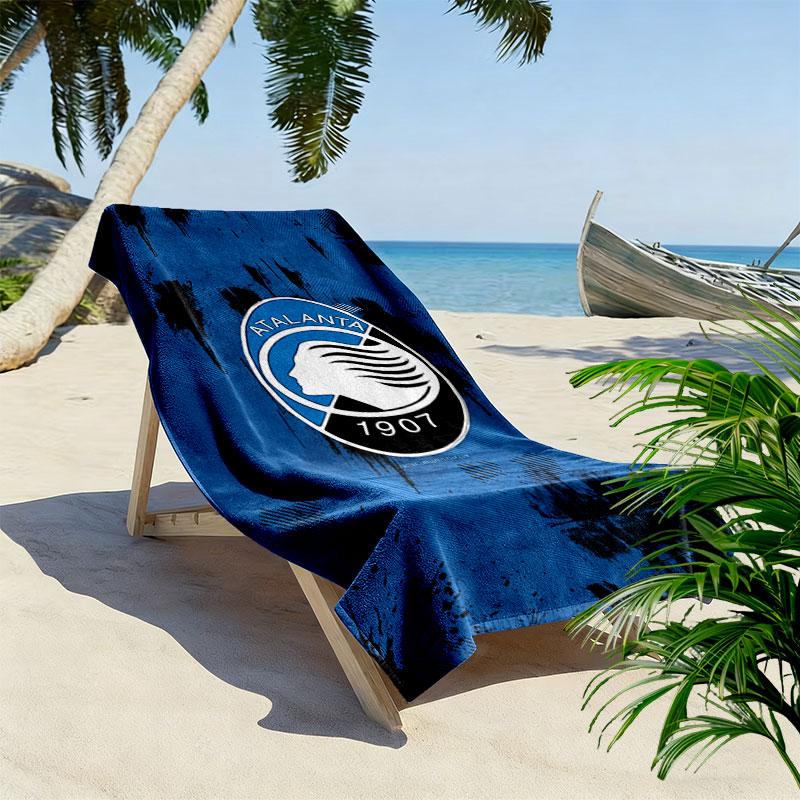 Asciugamano da Spiaggia con Stampa Poster Atalanta, Asciugamano Grande Morbido ad Asciugatura Rapida per Spiaggia Campeggio Nuoto