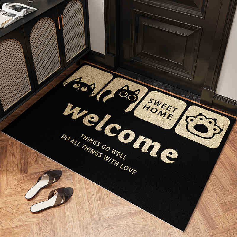 

Нековзний ПВХ вхідний килимок Міцний побутовий дверний килимок Праний килим Різаний килимок для фойє Надміцний Брудовідштовхувальний Вітальний килимок для домашнього використання 40 x 60cm