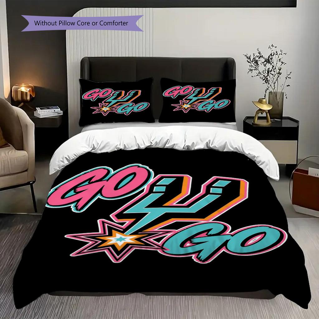 Biancheria da letto San Antonio Spurs(1 * copripiumino + 2 * federa, senza nucleo)Regalo di compleanno di Natale Morbido e confortevole