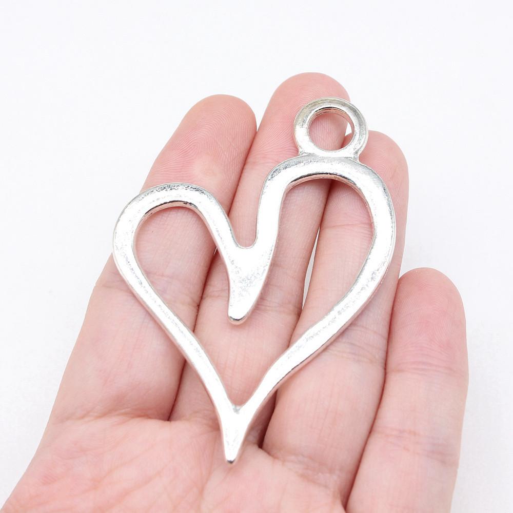 

Large Heart Love Symbol Charm Antique Bronze Zinc Alloy Jewelry Making Supplies for Women Jewelry Charms A45-1pcs-66x46mm