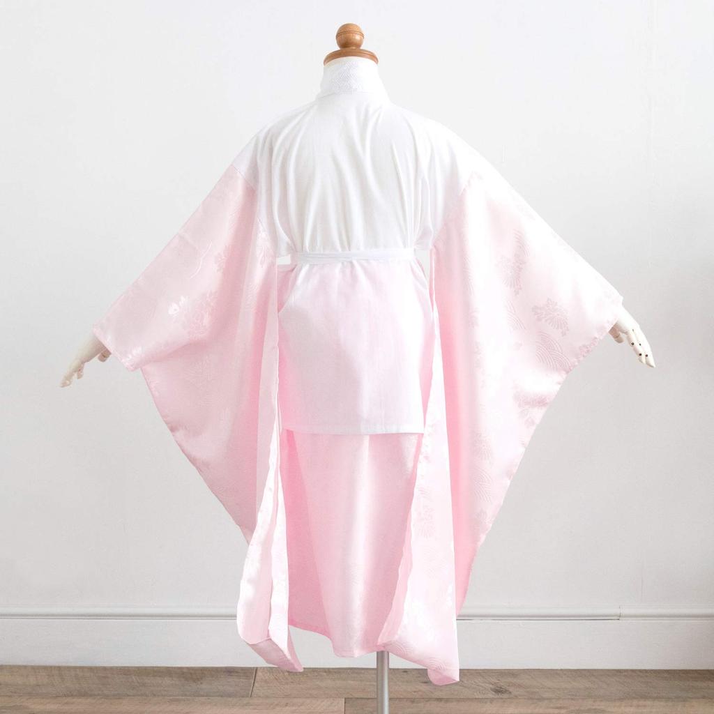 Unterwäsche für Alter Unterwäsche-Set mit Mädchen 7 Pflaume [KYOETSU] [Kyoetsu] Zweiteiliges Shichigosan, 7, 2-teilig (Unterwäsche Halbkragen, Unterrock)