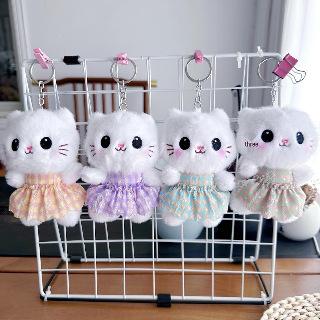Mini Plush Toy Claw Machine Keychain Charms