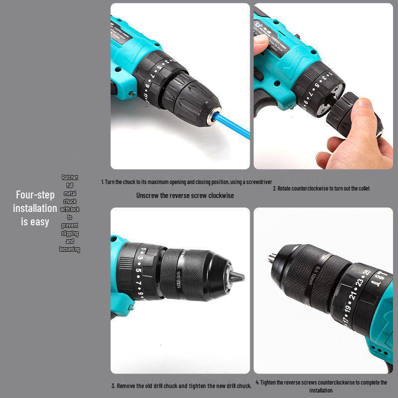 10/13mm Self-Locking Ratchet Drill Chuck Adapter for Electric Hammer Wrench