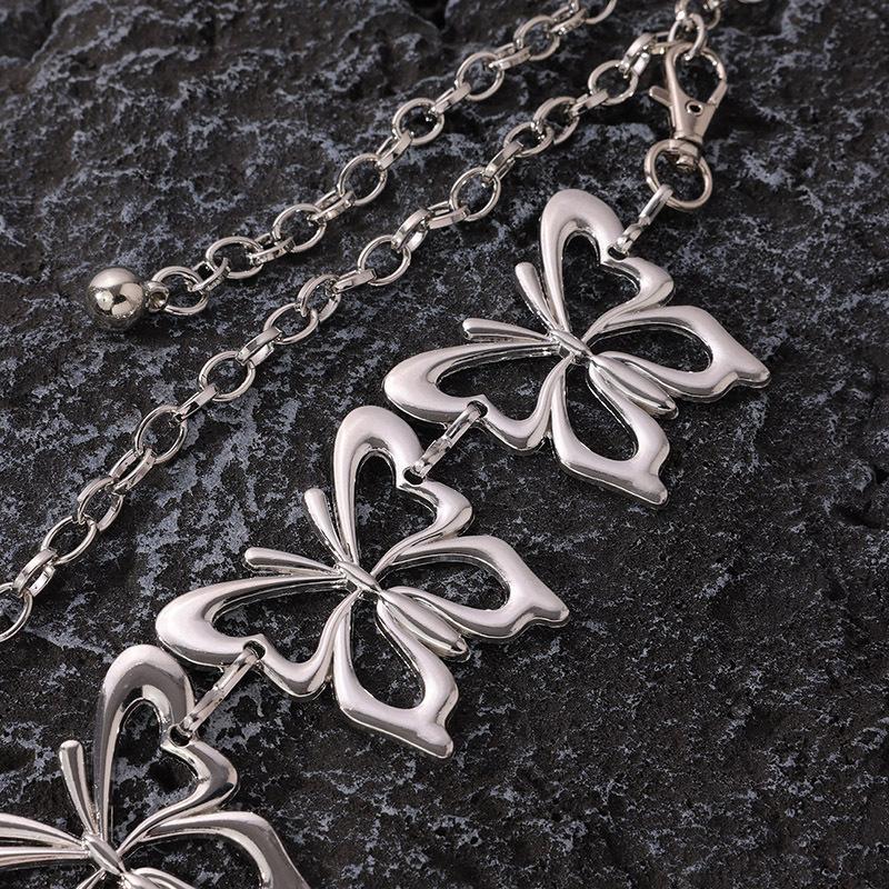 High-end Sweet Girl Big Butterfly Hollow Fashion Clothing Waist Chain Metal Sweet Cool Women's Waist Chain