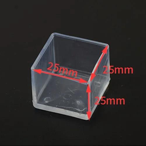 Square/Round Anti-Noise Chair Leg Cap Rubber Feet-Protector Pads Non-slip Transparent Table Feet Covers Furniture Leveling Feet