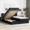 VidaXL Ottoman Bed Frame with Mattress Black 180x200 Cm Faux Leather, Bed Frame, Upholstered Bed Frame 3312805