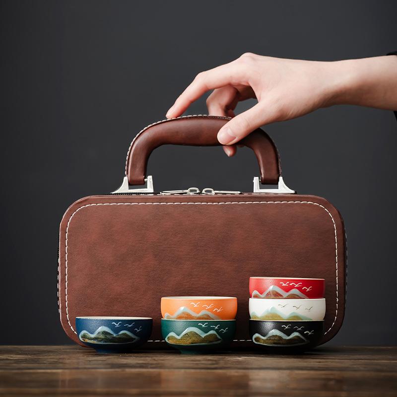 

Qingshan Arhat Cup/Chinese Teacup Personal Tea Cup High-end Gift Box Coarse Pottery Qingshan Flying Bird/Tea Cup Set