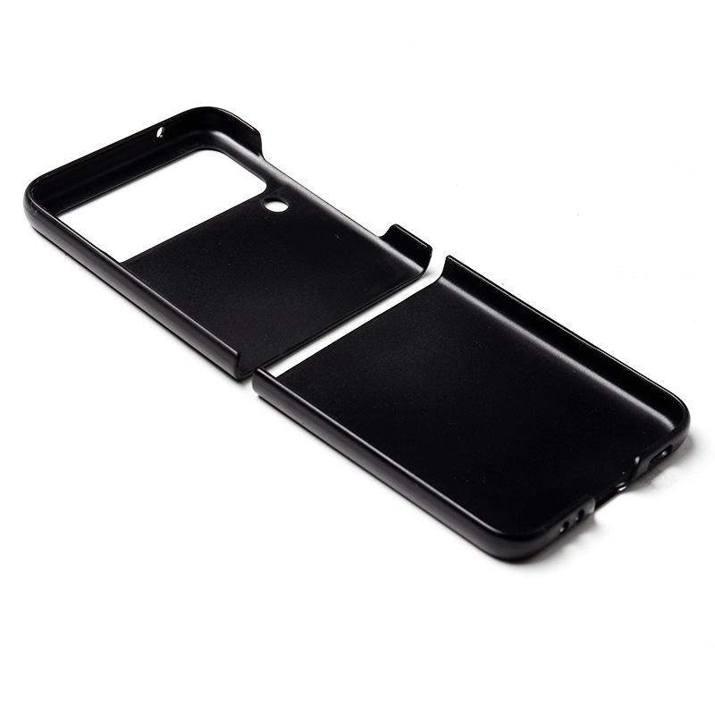 A Matte PC Grooved Leather Case for Samsung Zflip6 Phone, and A Galaxy Zflip5 Protective Case
