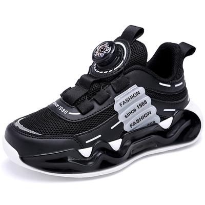 Chaussures de basket-ball de sport pour enfants à bouton rotatif Chaussures de sport respirantes pour garçons Chaussures de sport à la mode pour filles
