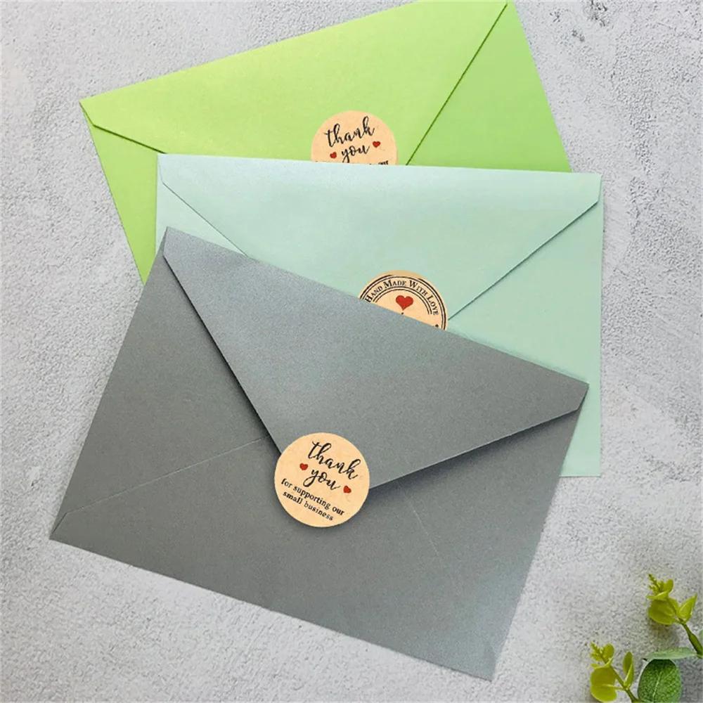 500pcs Roll Thank You Stickers Labels Stamps Round Floral Multicolor Envelopes Cute Closure Wedding Decoration Gift Seal Sticker