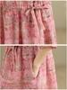 2026 Cotton Linen V-neck Lace-up Plus Size Elegant Summer Dress