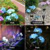 3Head Hydrangea Rose Flower Solar Led Light Outdoor Garden Lawn Lamps for Garden Vegetable Patch Patio Country House Decoration