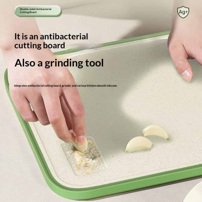 Double-Sided Antibacterial Cutting Board Anti-Mildew Anti-Slip Plastic Multi-Functional Fruit Sticky Board Home Kitchen Tool