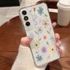 Clear White Flowers TPU Phone Case For Samsung Galaxy A15 A14 A56 A55 A54 A36 A16 A52 A35 5G S25 S24 S23 S22 Ultra S24 FE Cover
