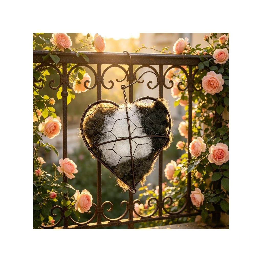 Heart Shaped Bird Nest Decoration Suitable For Outdoor Courtyard Home Decoration