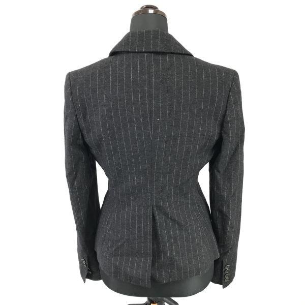theory Made in Japan Fully Lined Autumn Winter Single Blazer Jacket Women’s Size 2 M Dark Gray Stripe(USED)