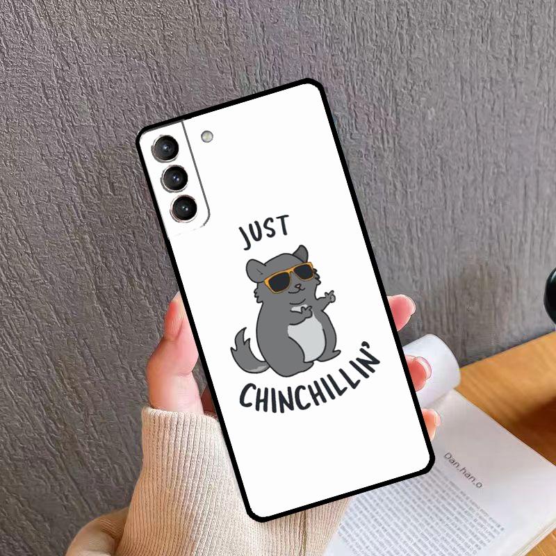 Süße Cartoon-Chinchilla-Handyhülle für Samsung Galaxy S24 S26 Ultra S20 S21 S22 S23 S25 Plus S10 S24 S25 FE Hülle