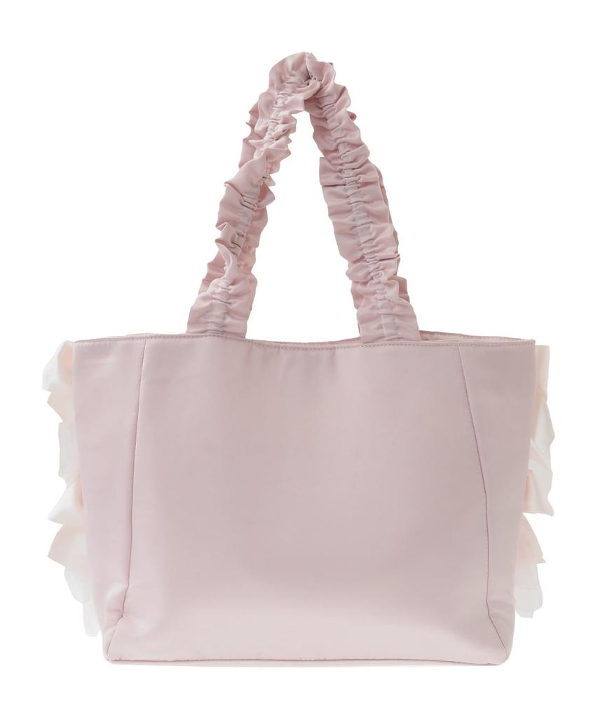 Maison de FLEUR Ribbon Gathered Handle Tote Bag, Pink, Size F, 08000622400