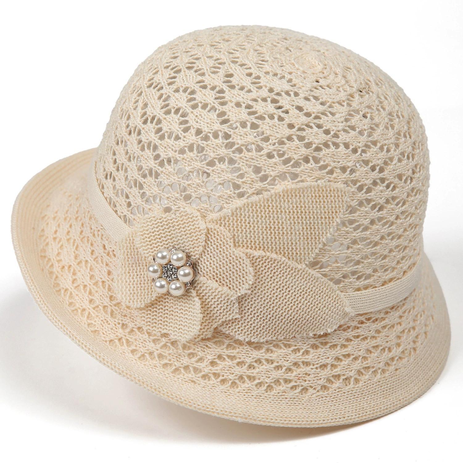 Chapeau de Protection Solaire d'Été Chapeau de Soleil à Bord Roulé Style Français Chapeau Bob d'Extérieur Chapeau Fleuri Mode Coréenne Pour Femmes 58