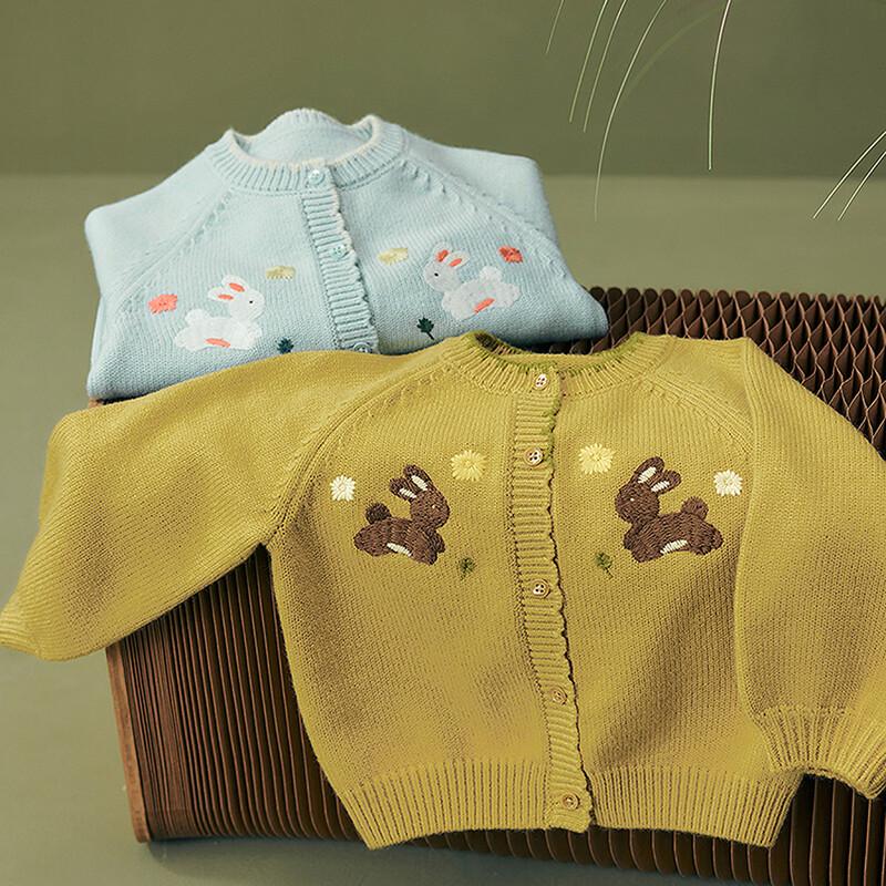 minibala Girls' Sweet Lantern Sleeve Winter Sweater Cardigan