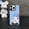Cartoon R-Rem Re Z-Zero Phone Case For iPhone 16,15,14,13,12,11,Mini,Pro,MAX Black Matte Shockproof Cover